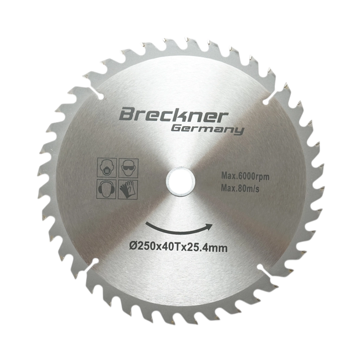 Accesorii taiere, polizare si slefuire - Disc circular vidia pentru lemn 250x25.4mm, 40 dinti, turatie maxima 6000rpm Breckner Germany