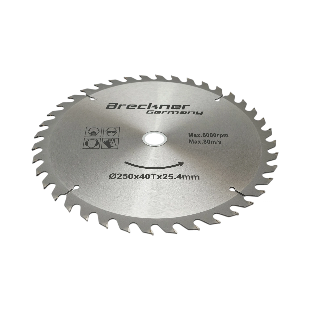 Disc circular vidia pentru lemn 250x25.4mm, 40 dinti, turatie maxima 6000rpm Breckner Germany [1]