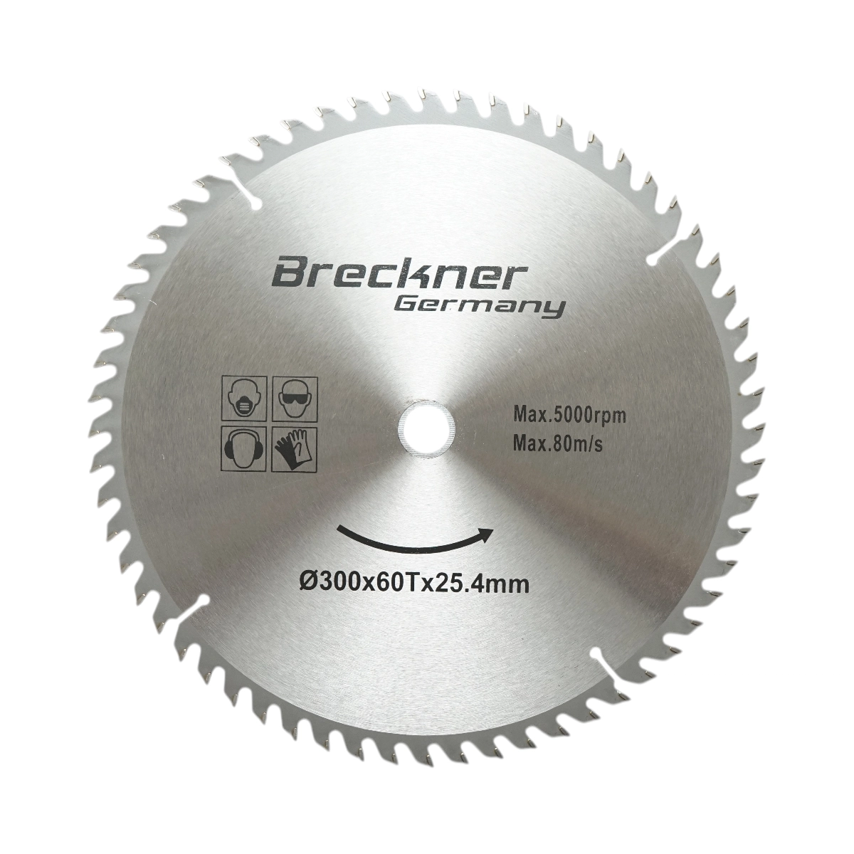 Accesorii taiere, polizare si slefuire - Disc circular vidia pentru lemn 300x25.4mm, 60 dinti, turatie maxima 5000rpm Breckner Germany