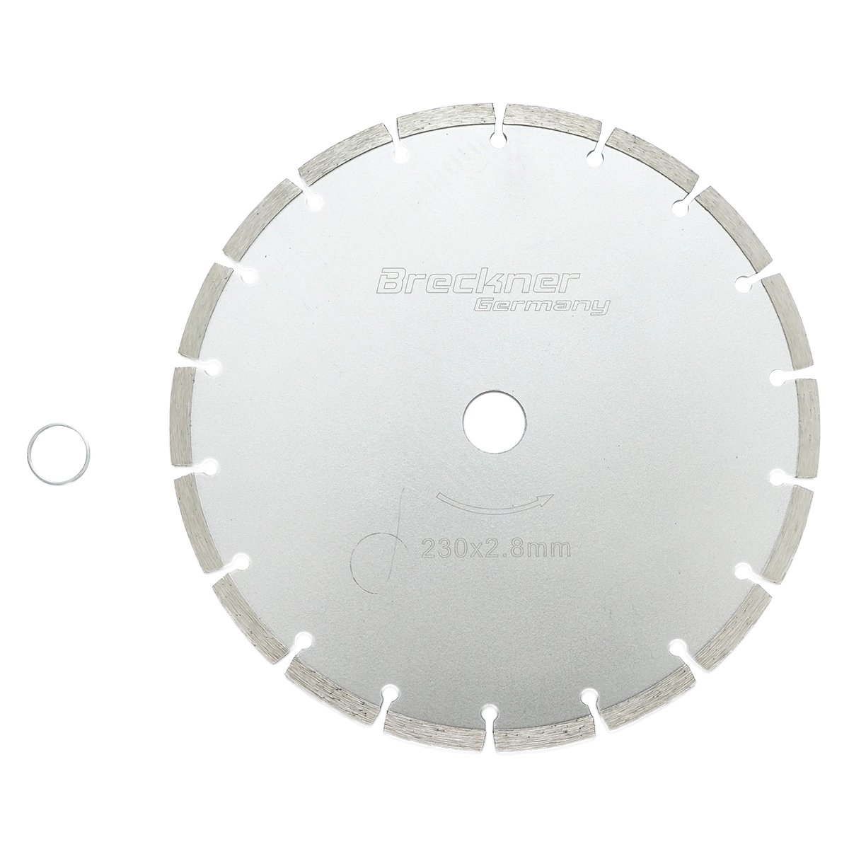 Accesorii taiere, polizare si slefuire - Disc diamantat segmentat 230x2.8x22.23mm, taiere uscata pentru beton, piatra, caramida Breckner Germany
