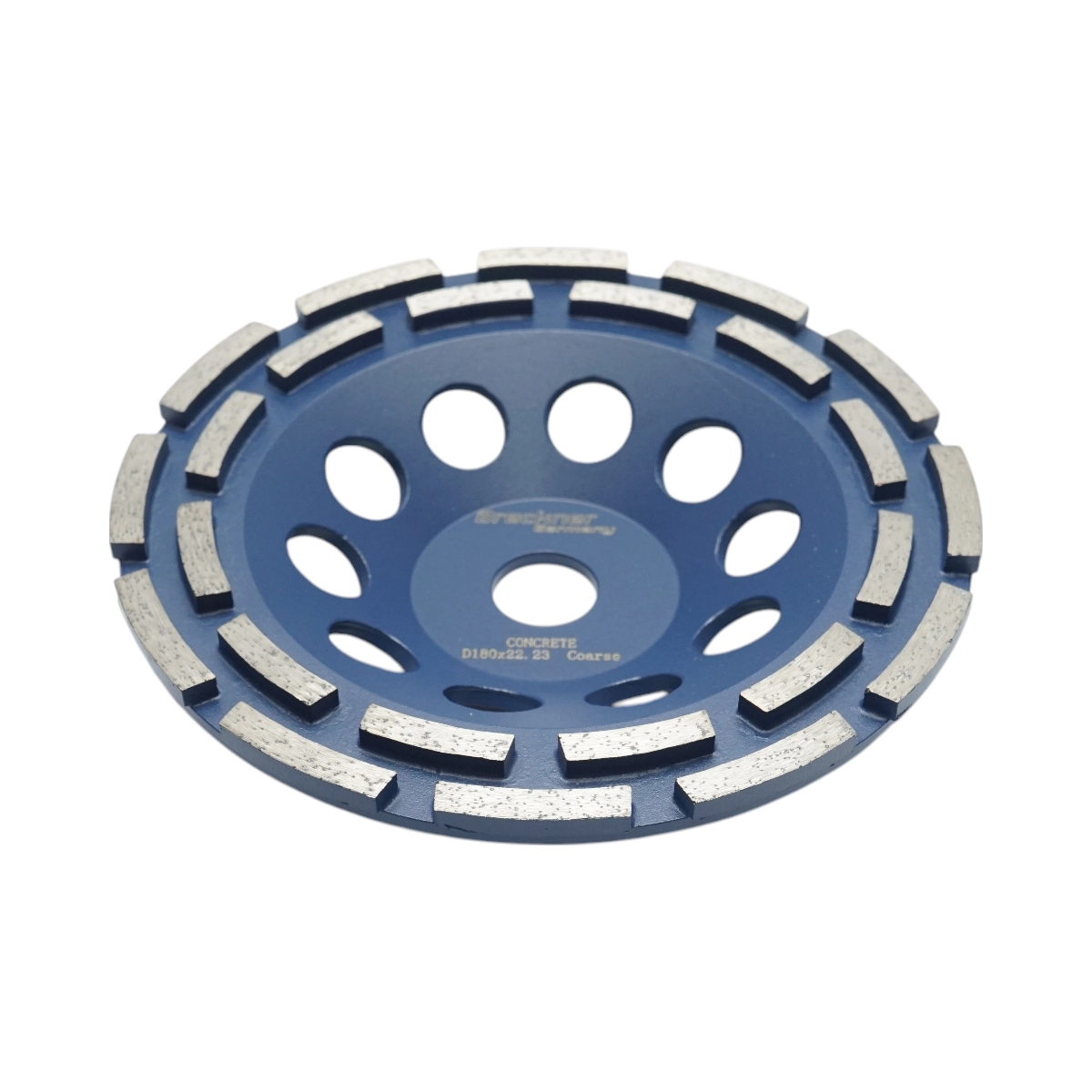 Disc diamantat segmentat tip cupa 180x22.23, dublu rand grosier, standard CONCRETE pentru slefuire beton, piatra, mozaic Breckner Germany [2]