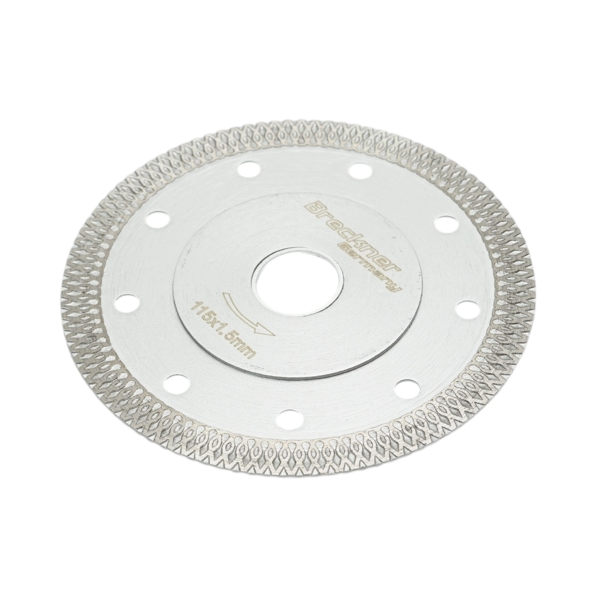 Disc diamantat turbo continuu 115x1.5x22.23mm, taiere umeda/uscata pentru ceramica dura, gresie, faianta Breckner Germany [1]