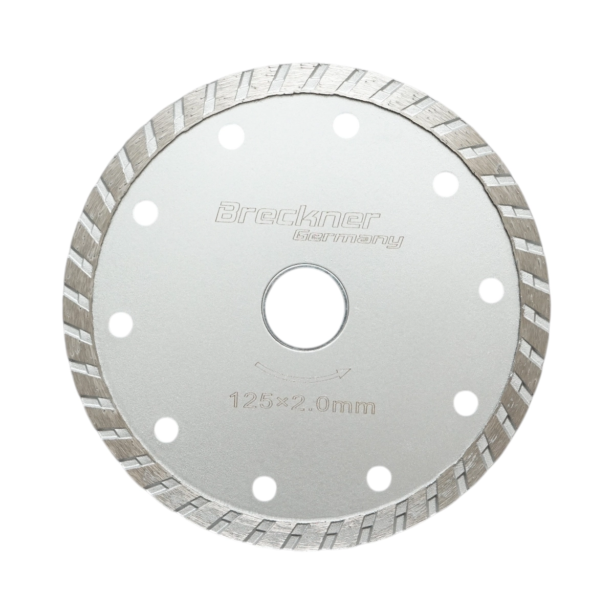 Accesorii taiere, polizare si slefuire - Disc diamantat turbo sinterizat 125x2x22.23mm, taiere umeda/uscata pentru piatra, gresie, ceramica, marmura Breckner Germany