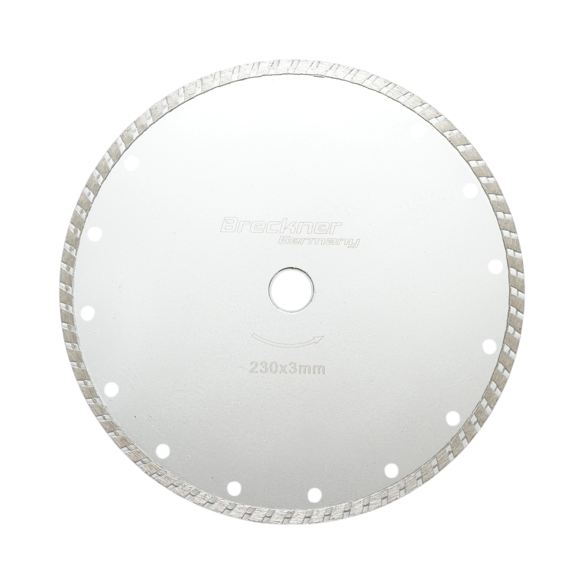 Accesorii taiere, polizare si slefuire - Disc diamantat turbo sinterizat 230x3x22.23, taiere umeda/uscata pentru piatra, gresie, ceramica, marmura Breckner Germany