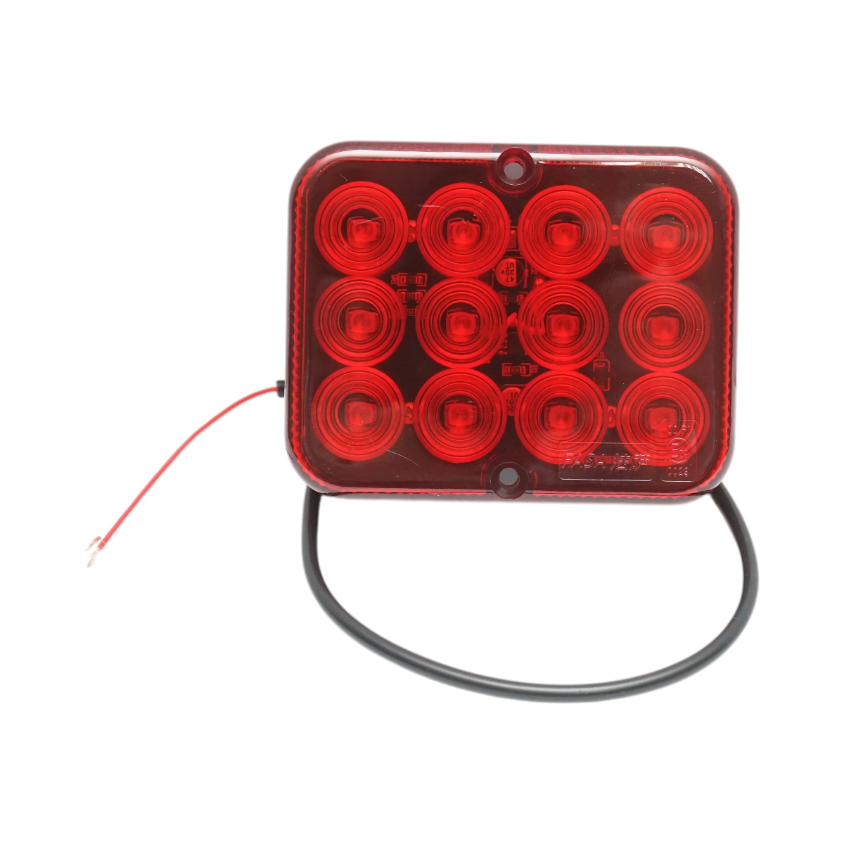 Iluminat si semnalizare auto - Lampa ceata spate LED 12V/24V rosie 12 LED-uri 100x80x25mm Breckner Germany