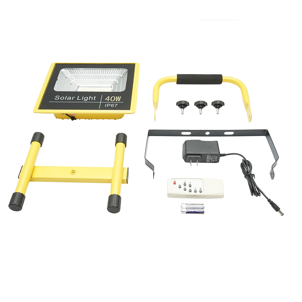 Lampa de lucru LED portabila 40W, 8000K, cu telecomanda, 2 baterii LiFePO4 6000mAh si cadru stativ, IP67 Breckner Germany [1]