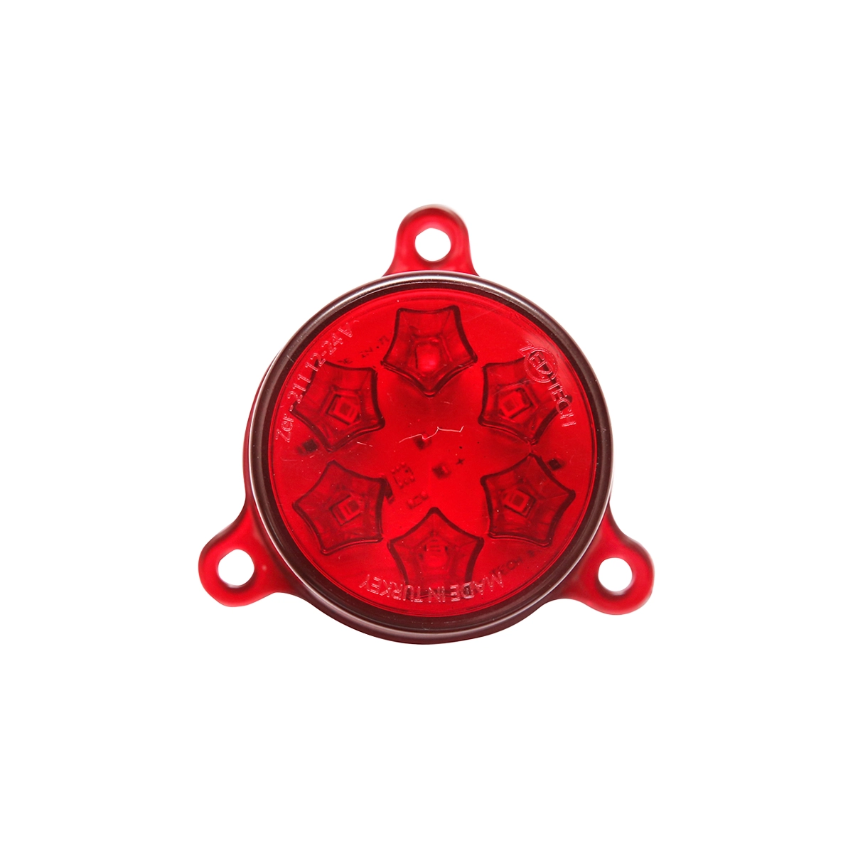 Iluminat si semnalizare auto - Lampa LED rotunda universala 12/24V rosu Breckner Germany