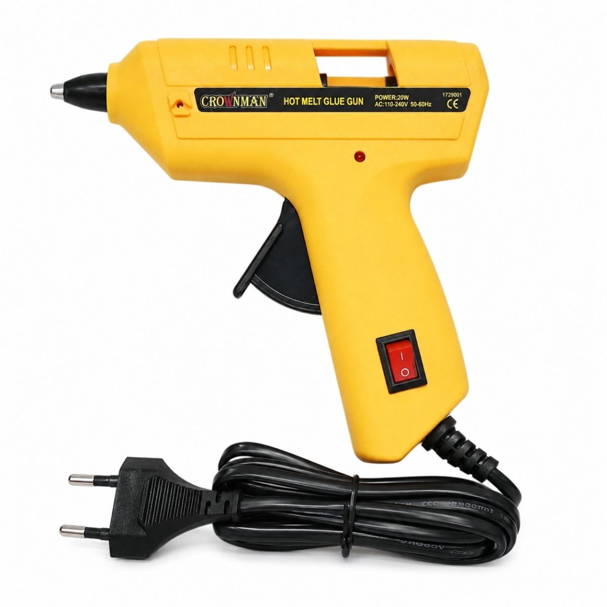 Scule electrice - Pistol de lipit electric 20 W, 220 V pentru baghete din silicon Crownman