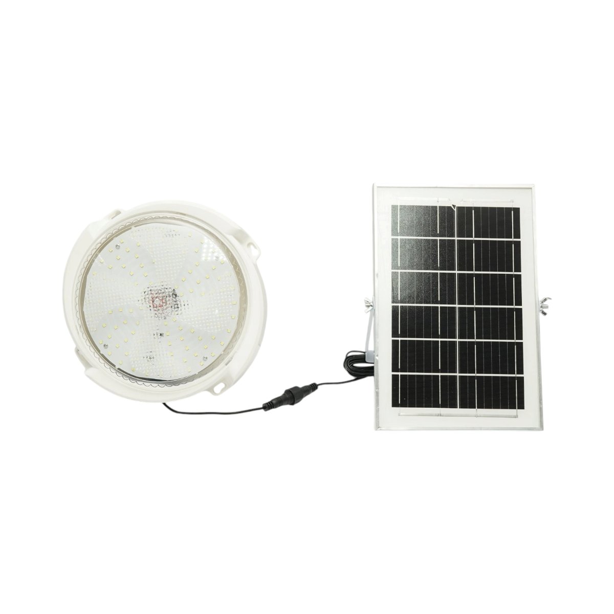 Plafoniera solara LED 150W, 6500K cu panou solar 6W, baterie LiFePO4 3600mAh, senzor miscare si telecomanda IP65 Breckner Germany [1]
