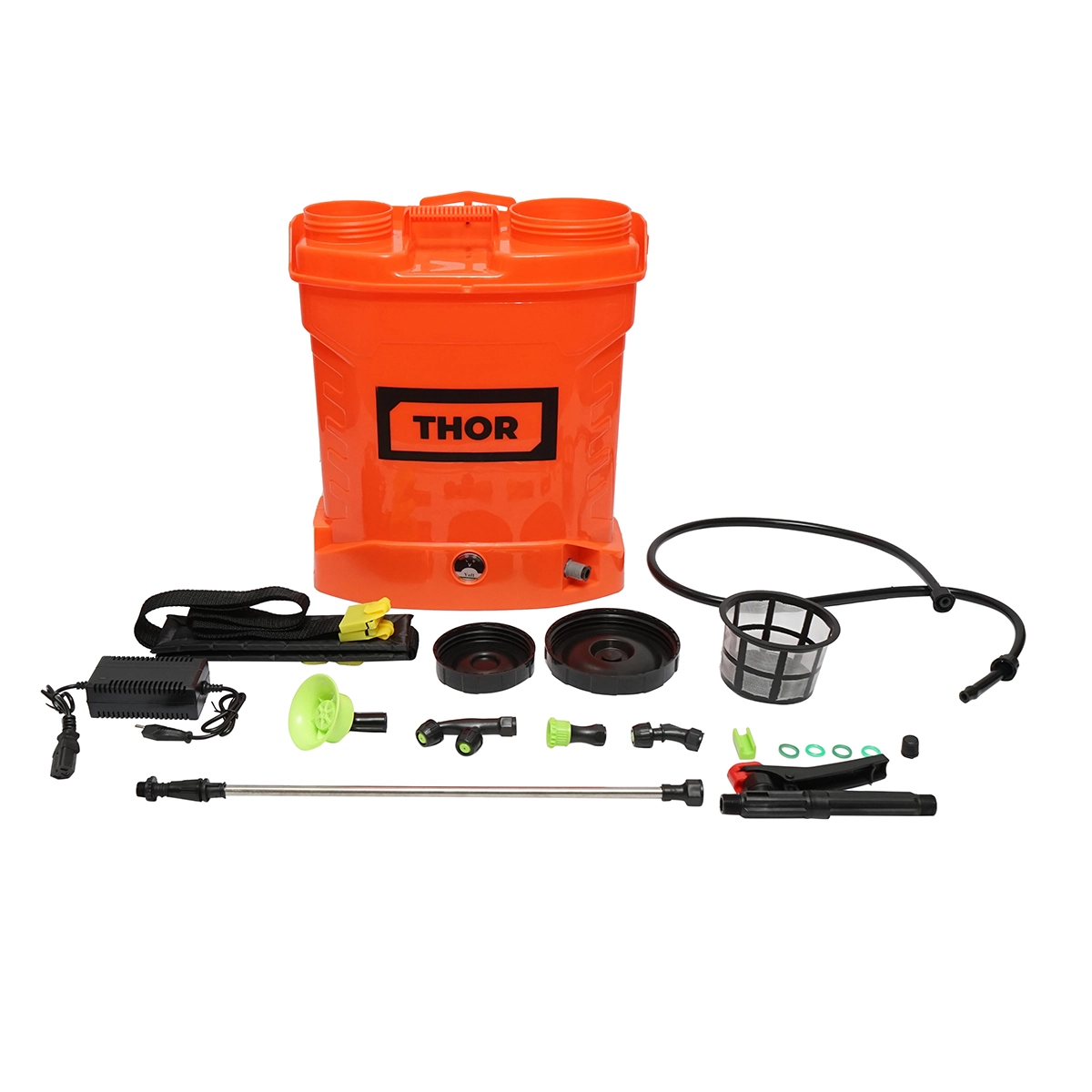 Pompa de stropit, vermorel electric cu rezervor 12L, baterie 12V, 4 duze interschimbabile THOR [1]