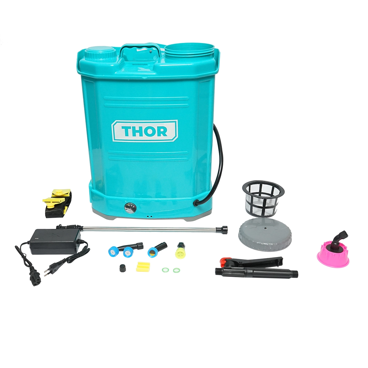 Pompa de stropit, vermorel electric cu rezervor 16L, baterie 12V/8Ah, 4 duze, debit 4 l/min, presiune 6.8 bar THOR [1]