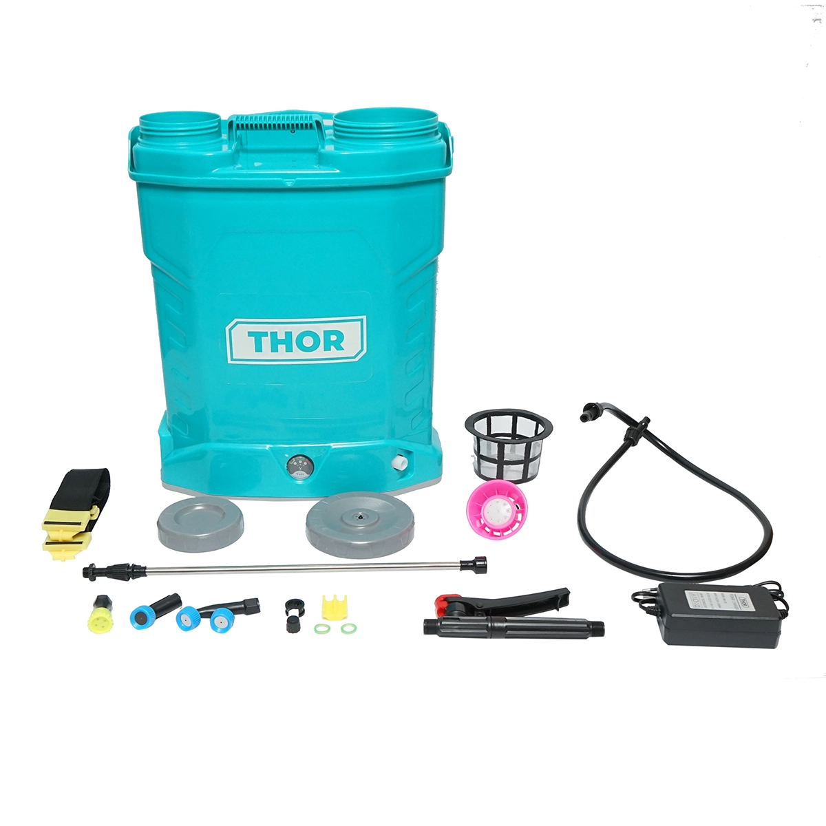 Pompa de stropit, vermorel electric cu rezervor 20L, baterie 12V/8Ah, 4 duze, debit 4 l/min, presiune 6.8 bar THOR [1]