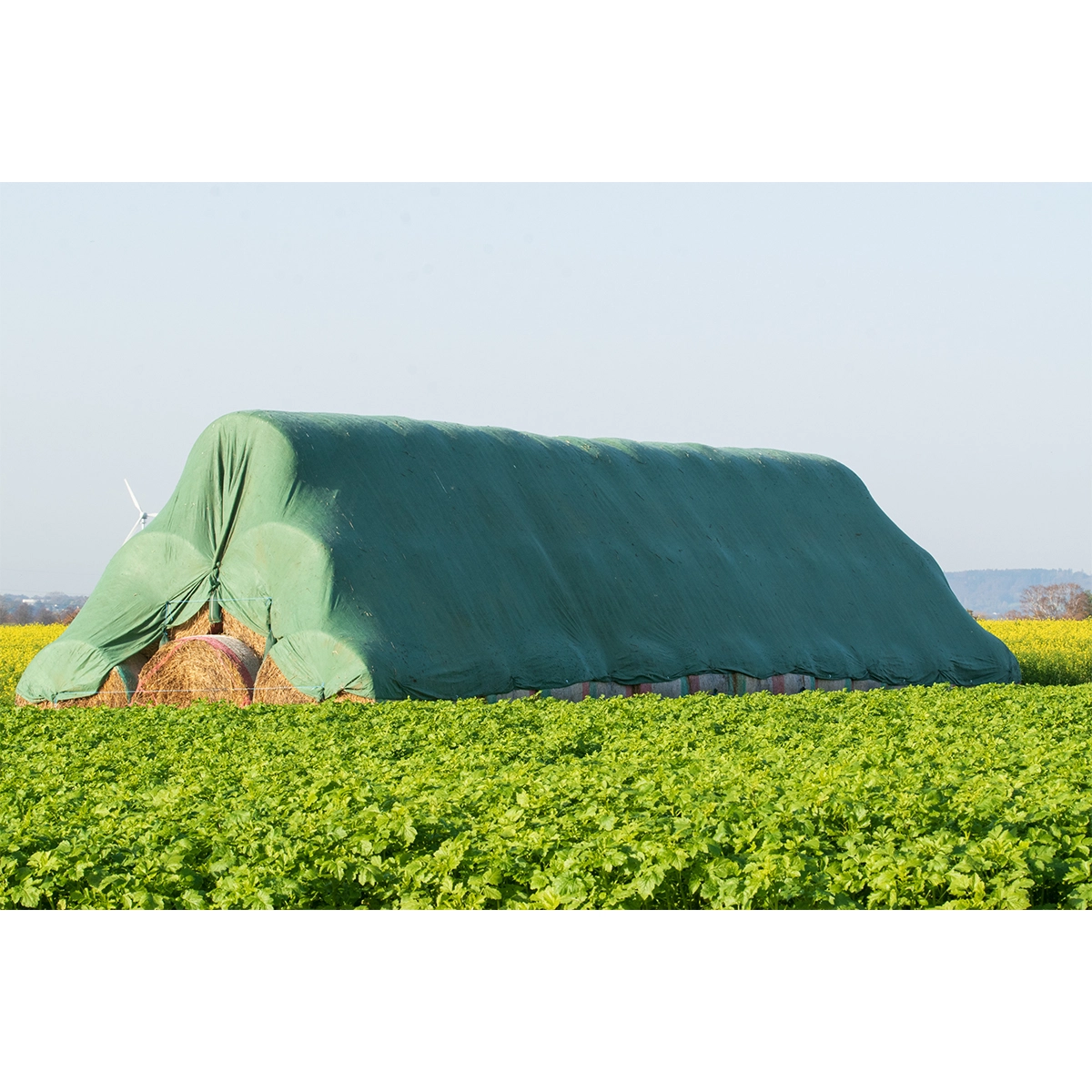 Prelate si accesorii - Prelata acoperire baloti fan si paie verde 9.8x12.5m, 140g/m2 Breckner Germany