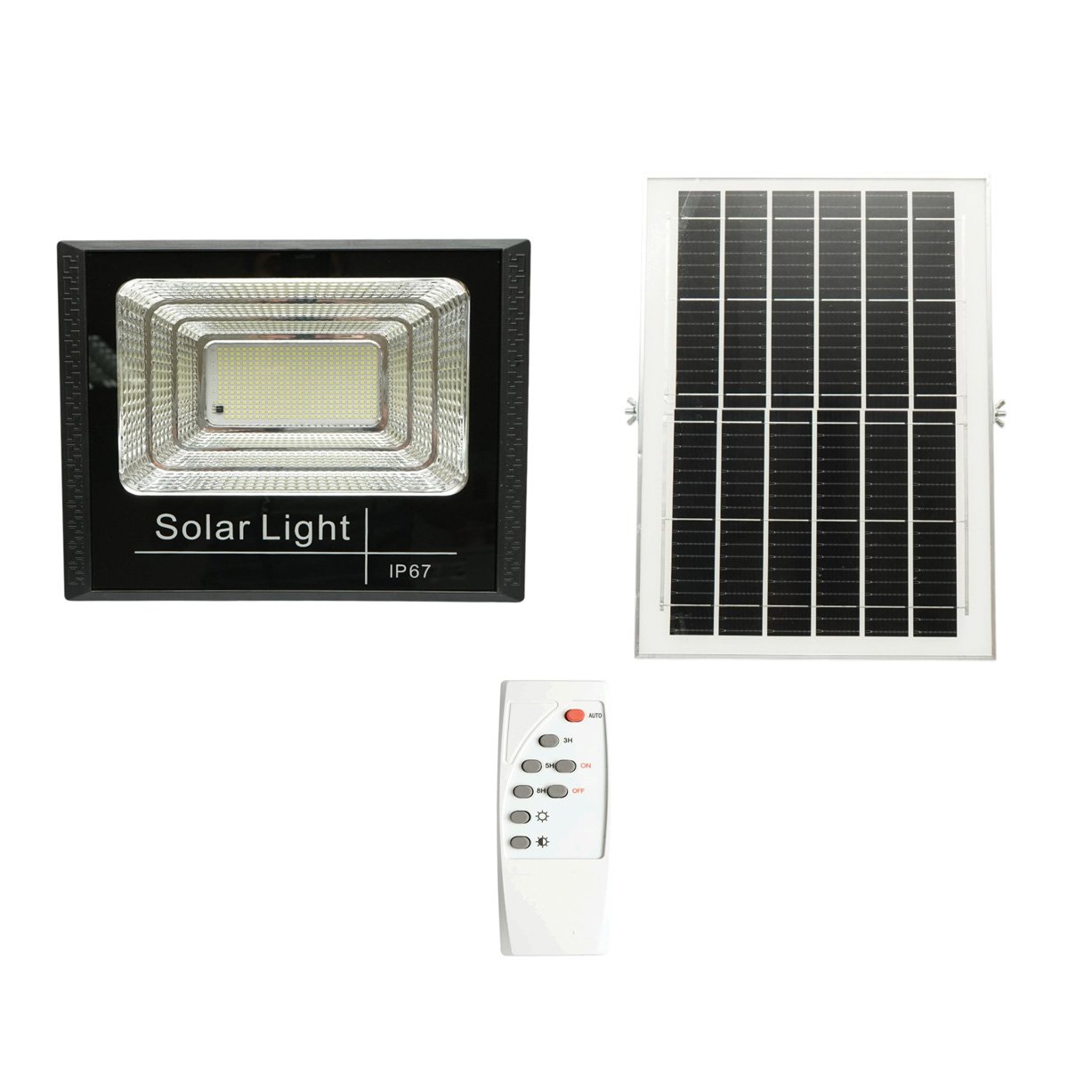 Electrice si Iluminat - Proiector LED 200W, 6500K, cu panou solar 12W, baterie LiFePO4 8000mAh si telecomanda, IP67 Breckner Germany