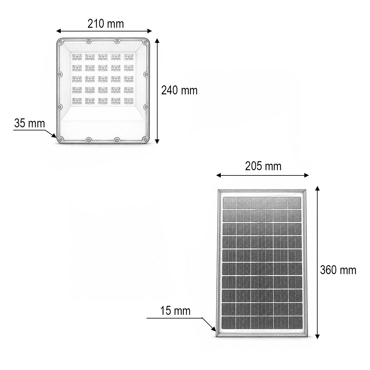 Proiector LED 200W, 6500K, cu panou solar bifacial 20W, baterie LiFePO4 10000mAh si telecomanda, IP66 Breckner Germany [3]