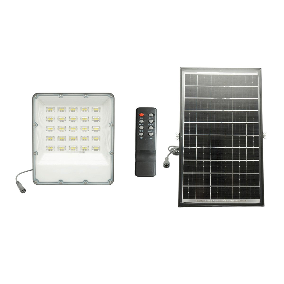 Electrice si Iluminat - Proiector LED 200W, 6500K, cu panou solar bifacial 20W, baterie LiFePO4 10000mAh si telecomanda, IP66 Breckner Germany