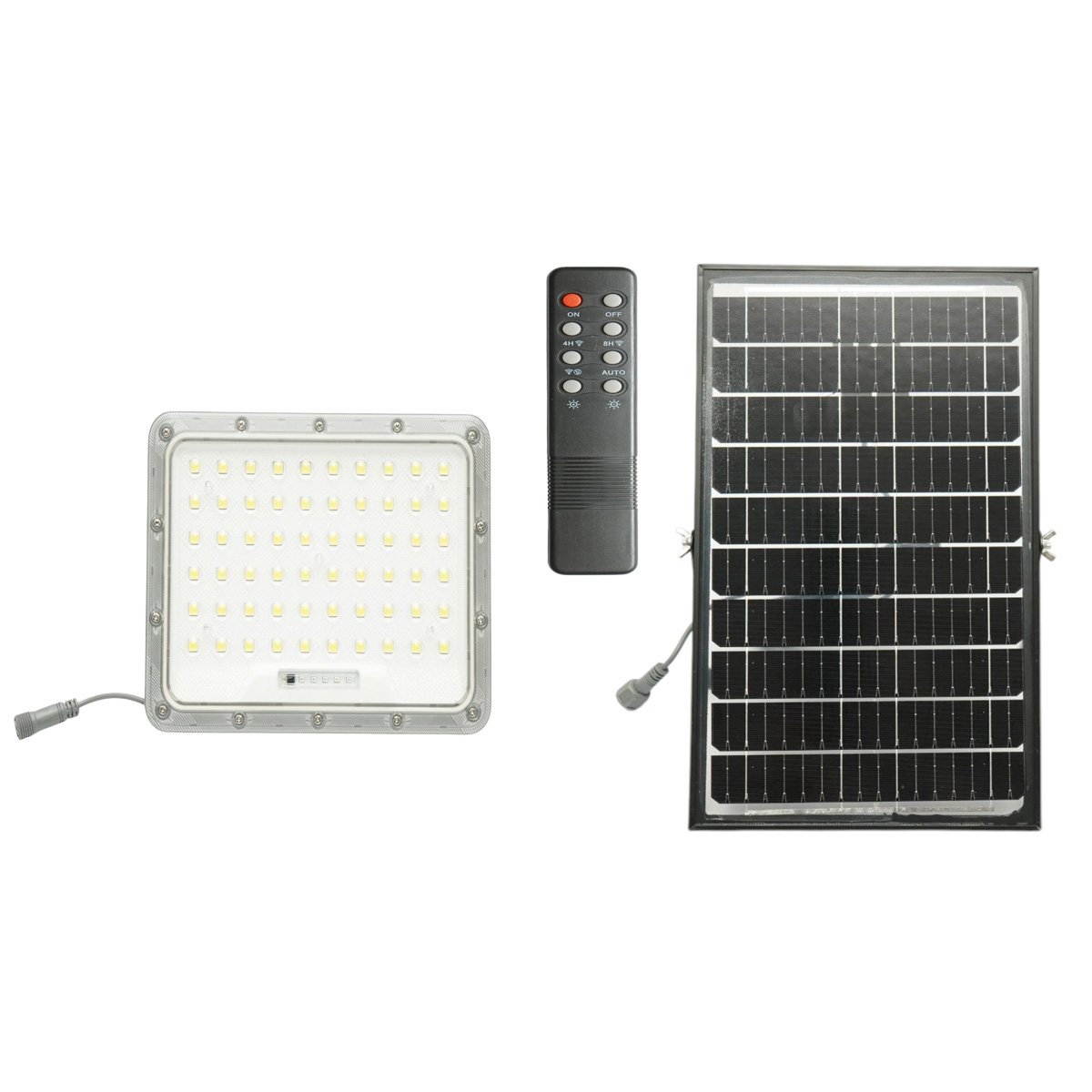 Electrice si Iluminat - Proiector LED 200W cu panou solar bifacial 20W, baterie 20000mAh si telecomanda, IP66 Breckner Germany