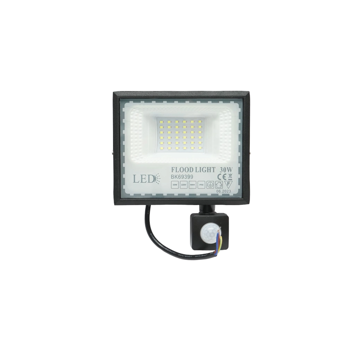 Proiectoare si lampi solare - Proiector LED 30W, 220V, 6500K, IP65, cu senzor de miscare Breckner Germany
