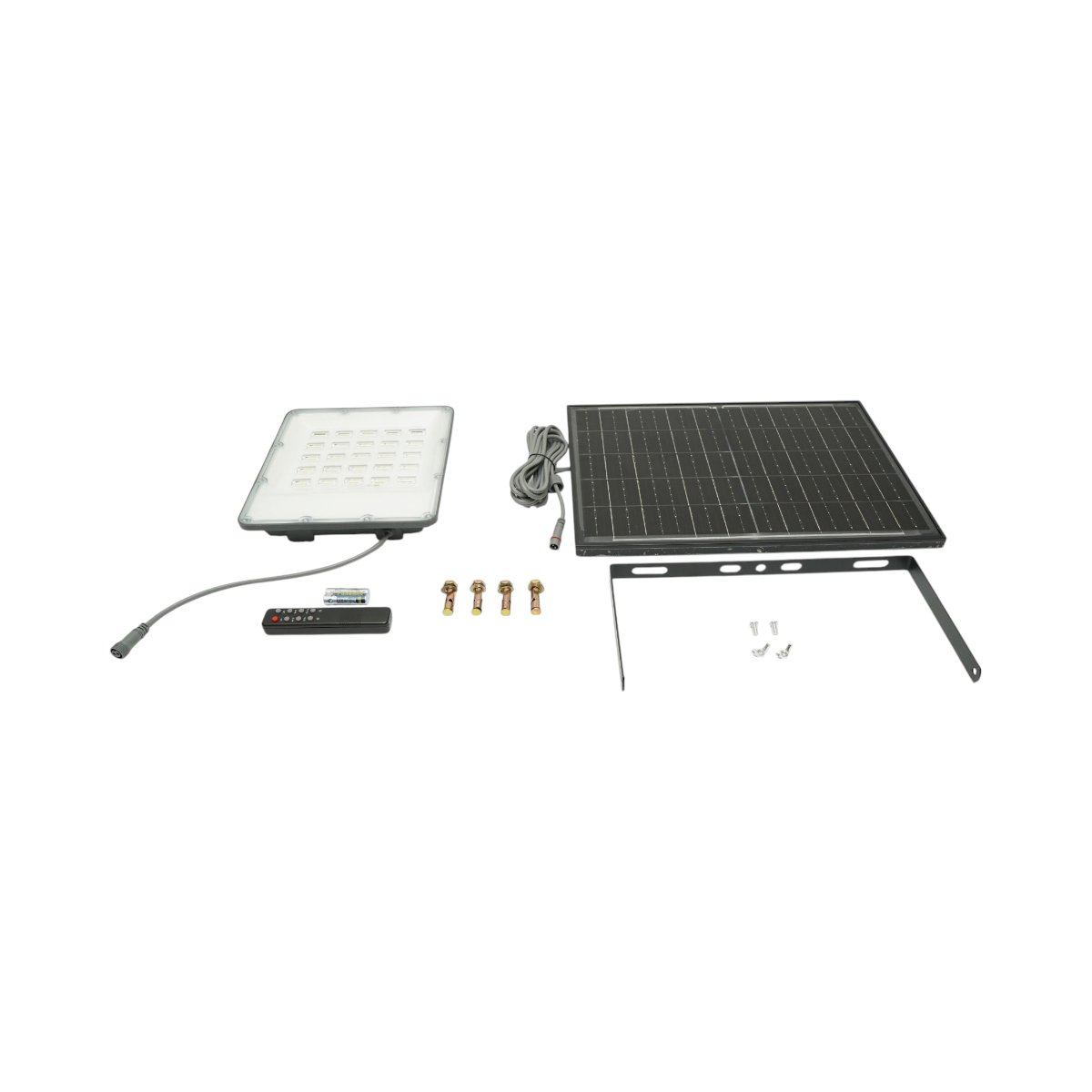 Proiector LED 400W, 6500K, cu panou solar bifacial 40W, baterie LiFePO4 20000mAh si telecomanda, IP66 Breckner Germany [2]