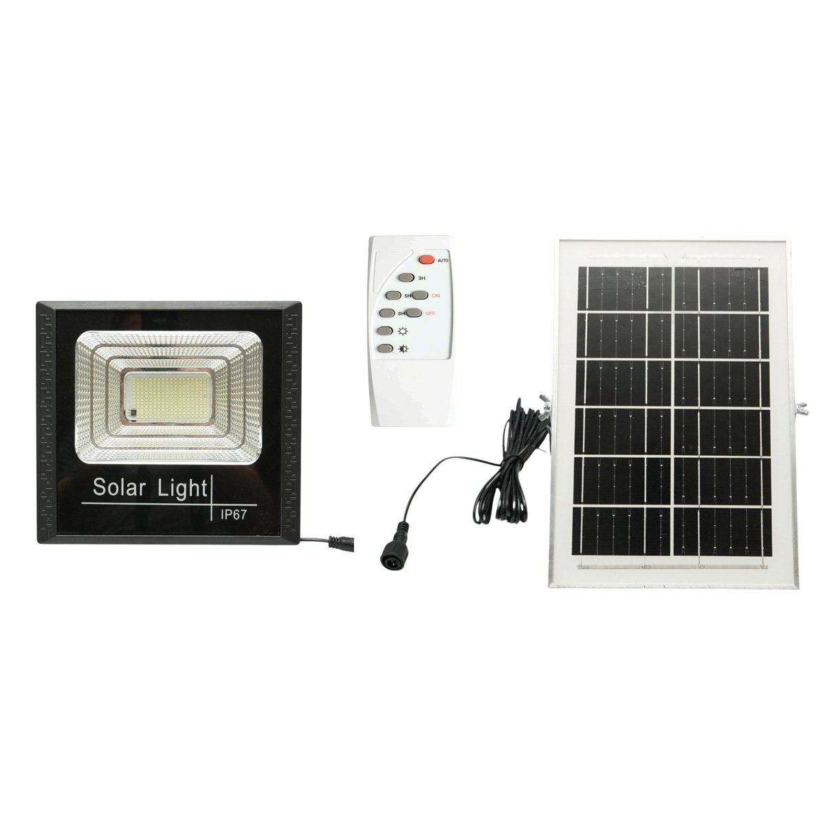 Proiectoare si lampi solare - Proiector LED 60W, 6500K, cu panou solar 6W, baterie LiFePO4 5000mAh si telecomanda, IP67 Breckner Germany