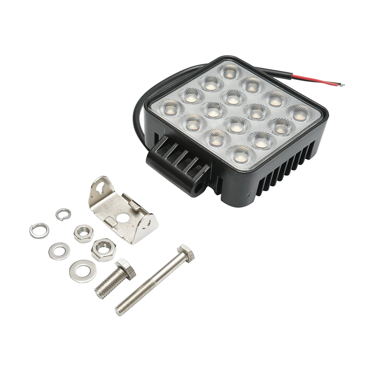 Proiector LED patrat tip flood 12-48V, 48W, 3000K, carcasa aluminiu 110x110x45mm Breckner Germany [1]