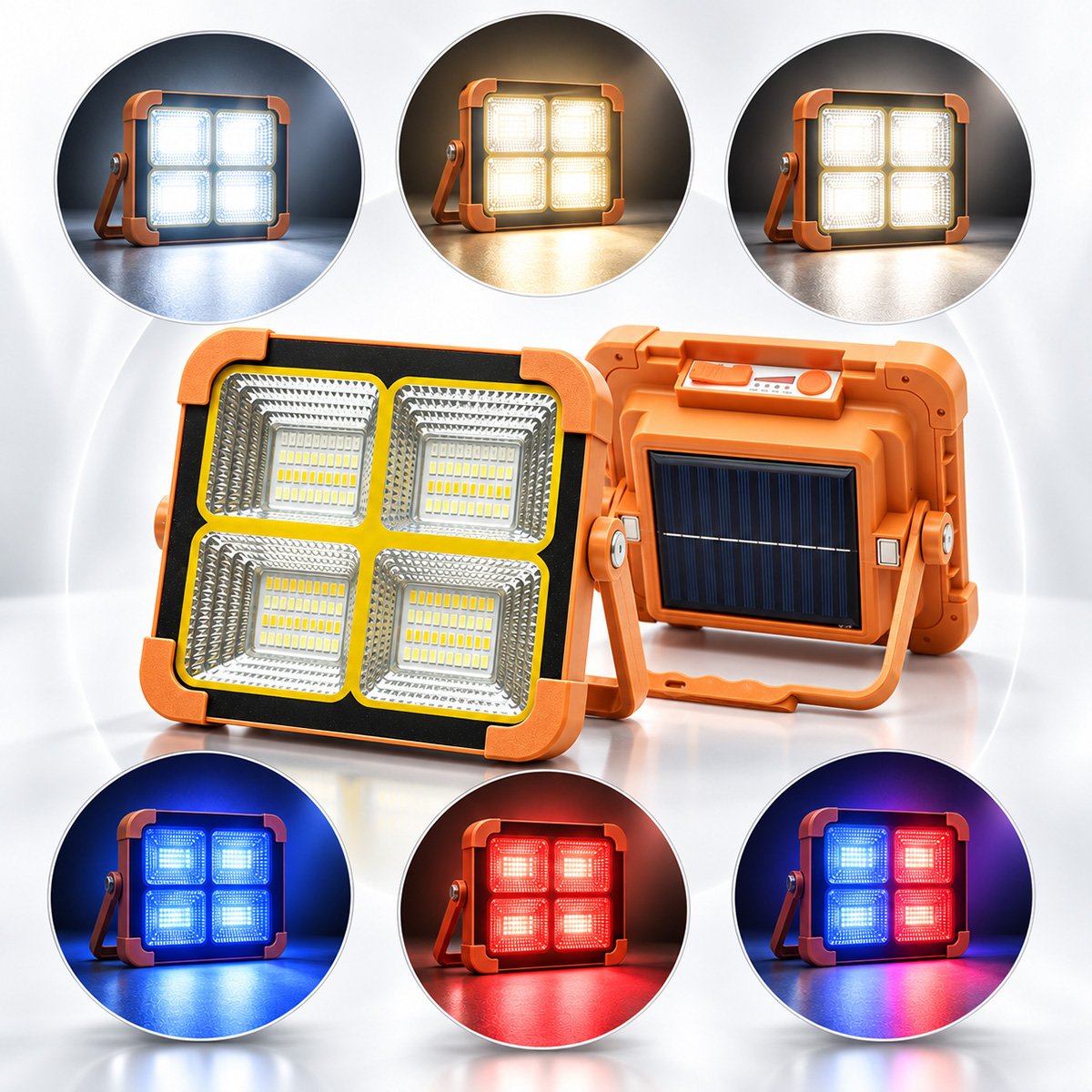 Proiectoare si lampi solare - Proiector LED portabil 100 W cu panou solar 1.5 W Breckner Germany