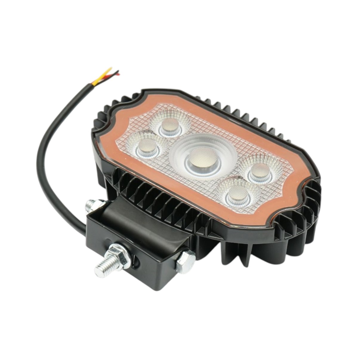 Proiector oval LED cu DRL 17W, 9-36V, 47 LED-uri, alb-galben, carcasa aluminiu 141x106x38mm, IP67 Breckner Germany [2]
