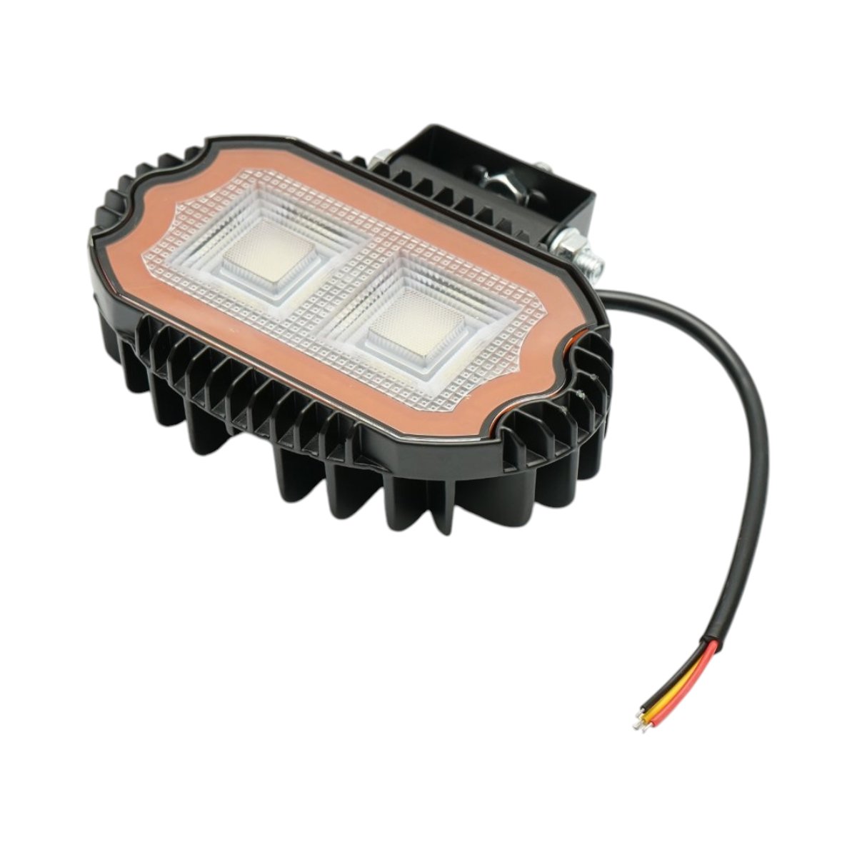 Proiector oval LED cu DRL 17W, 9-36V, 54 LED-uri, alb-galben, carcasa aluminiu 141x106x38mm, IP67 Breckner Germany [2]
