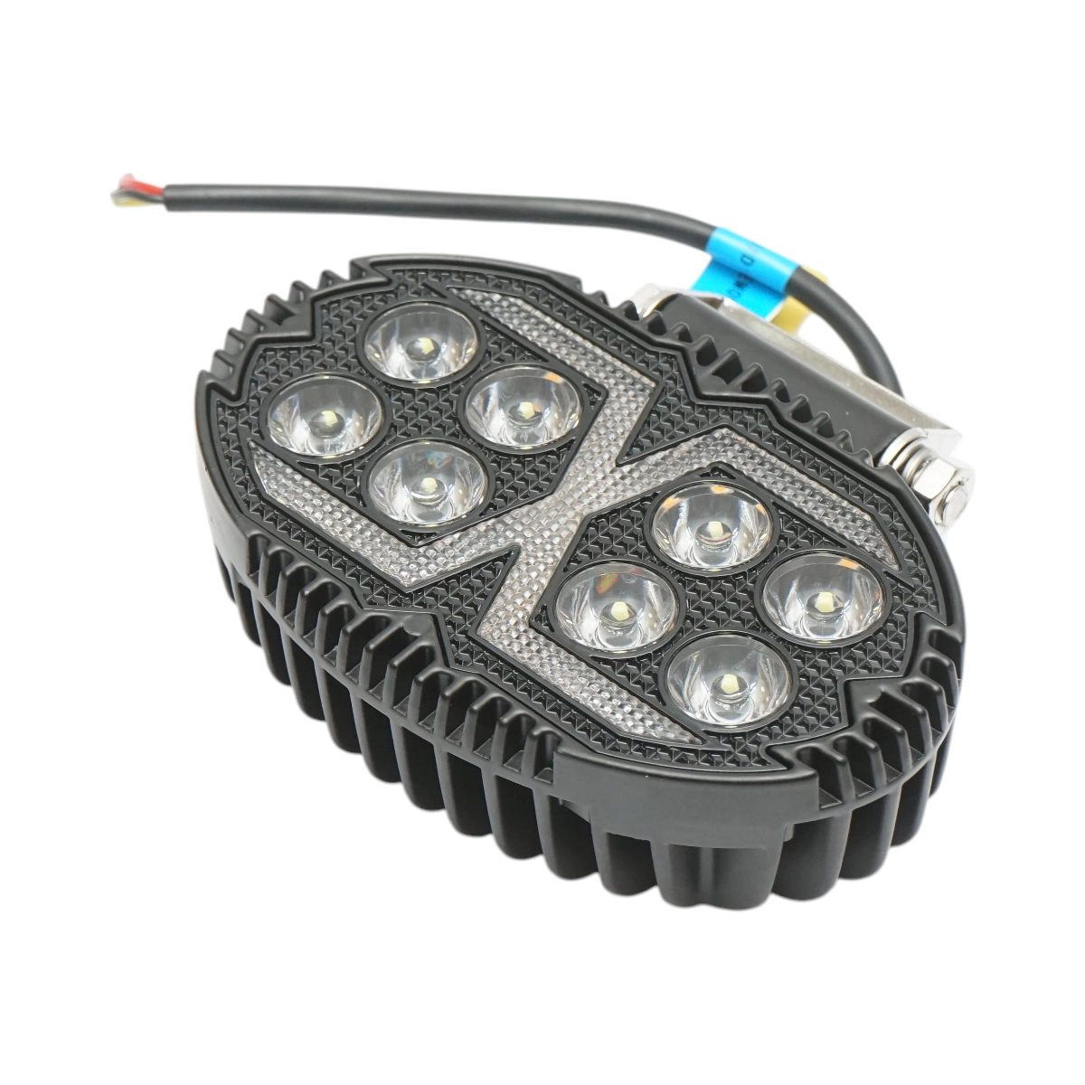 Proiector oval LED cu DRL 9-80V, 24W, alb-galben, carcasa aluminiu 140x90x45mm, IP67 Breckner Germany [2]