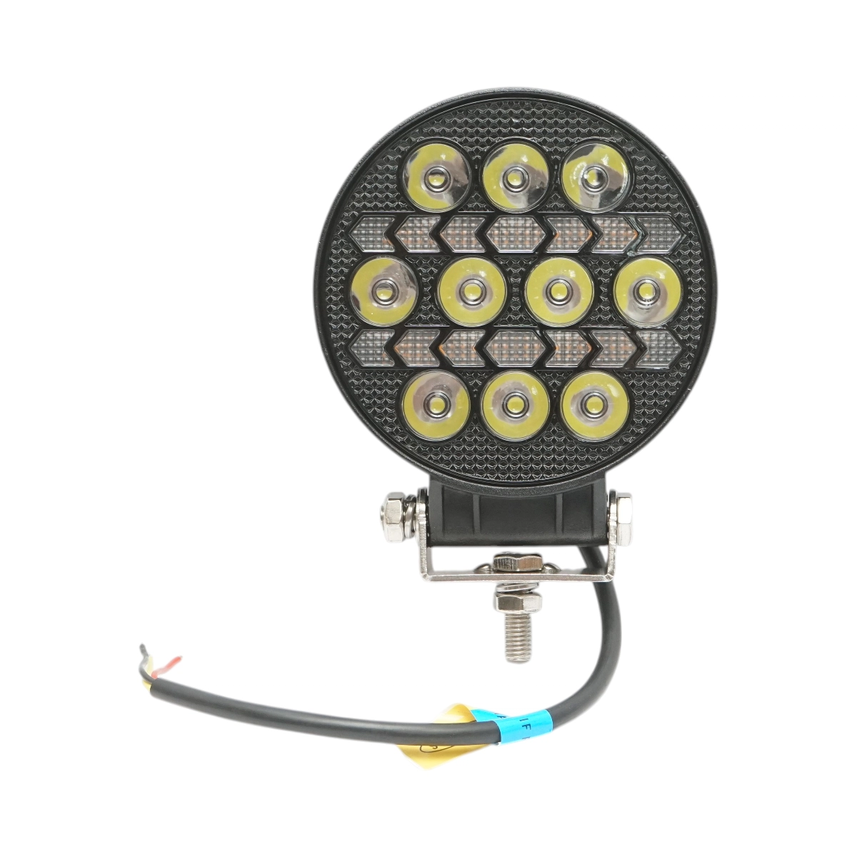 Proiectoare si lampi solare - Proiector rotund LED cu DRL 9-80V, 36W, alb-galben, carcasa aluminiu 108x108x40mm, IP67 Breckner Germany