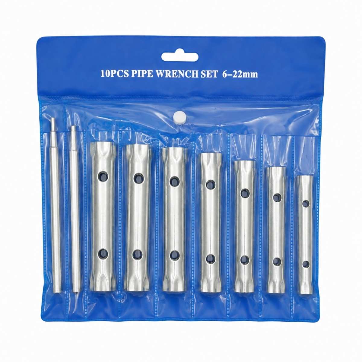 Chei si truse de chei - Set 10 chei tubulare lungi duble cu tija 6-22 mm Breckner Germany
