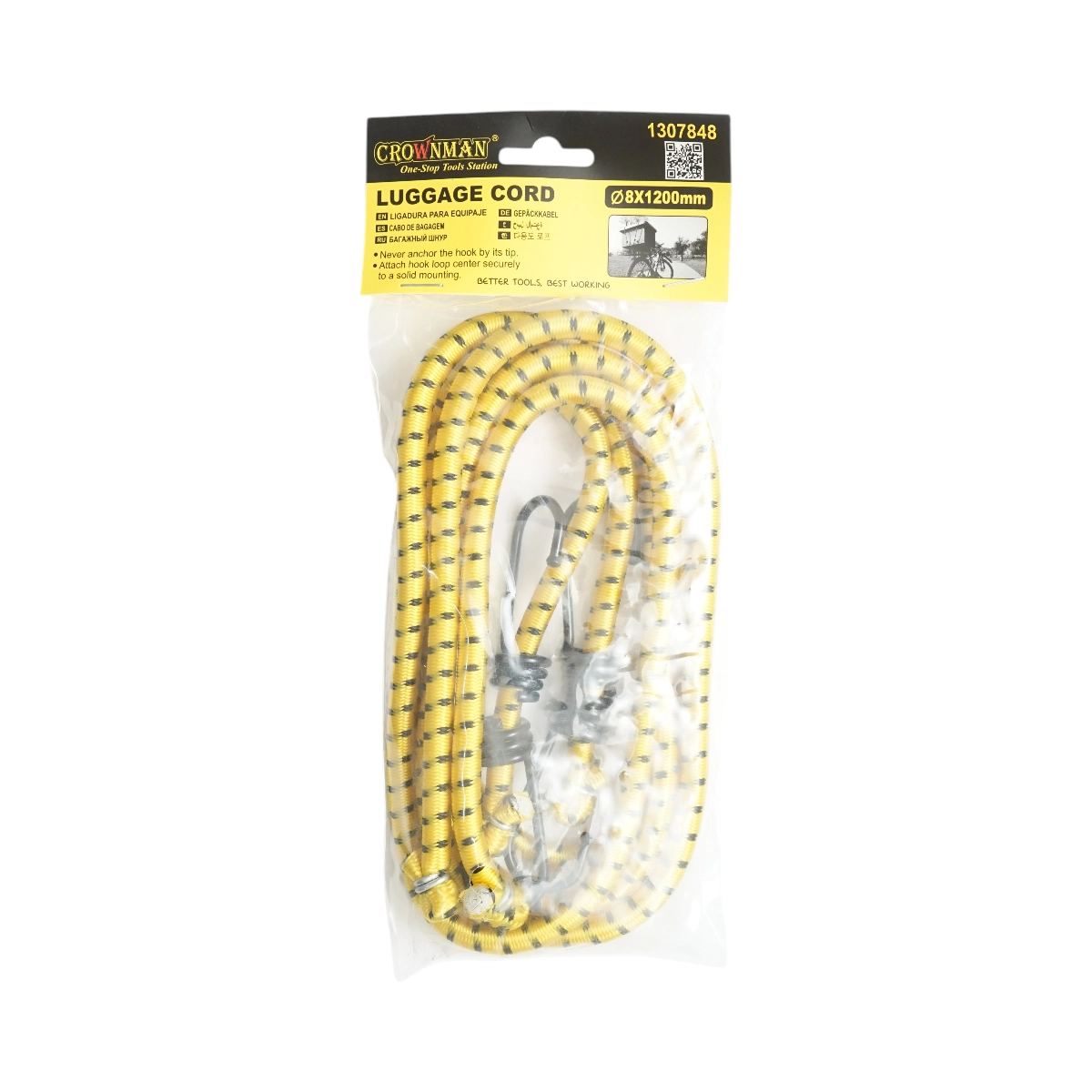 Set 2 corzi elastice cu carlige 8x1200mm pentru ancorare marfa Crownman [1]