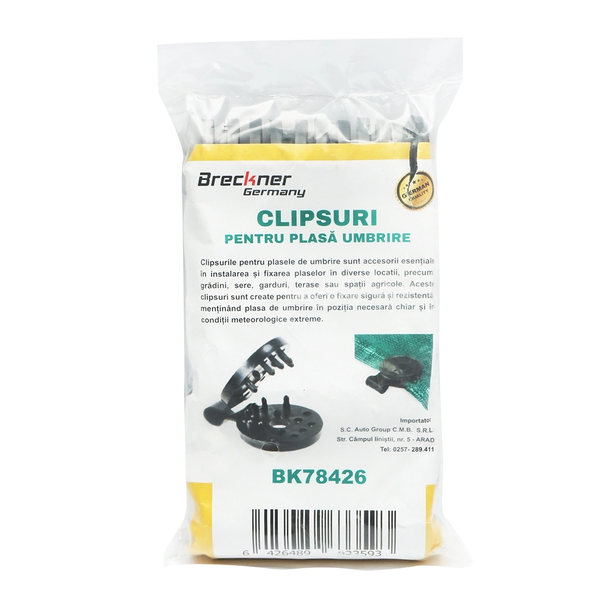 SET 20 buc. Clema rotunda, clips pentru fixare plasa umbrire Breckner Germany [4]