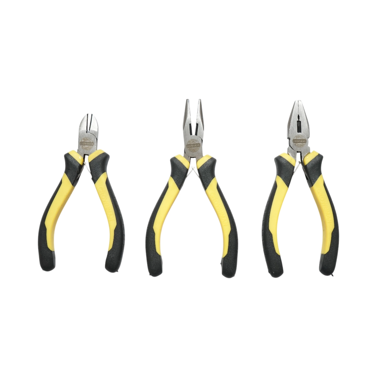 Clesti si patenti - Set 3 mini clesti patent combinat, sfic, varf ascutit 115 mm Crownman