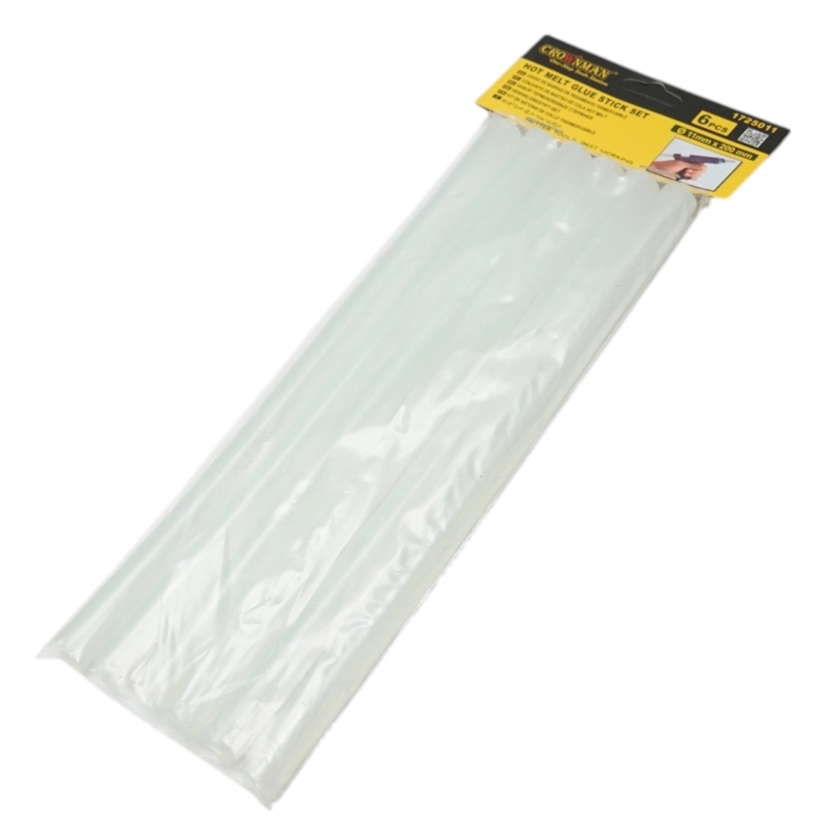 Scule electrice - Set 6 baghete silicon pentru pistol de lipit 11x200 mm Crownman