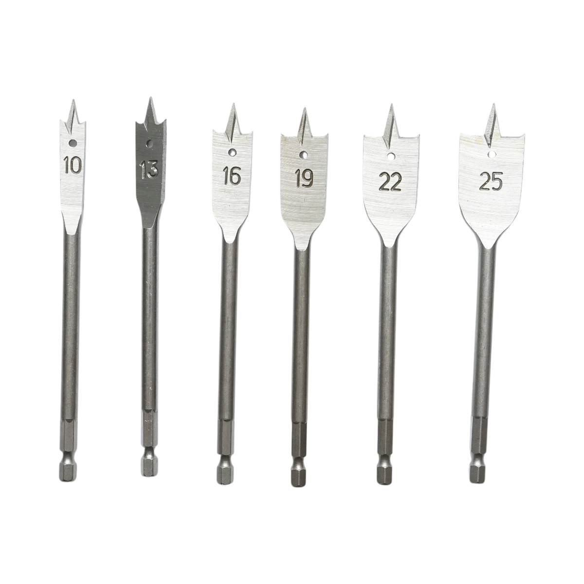 Set 6 burghie plate 10-25 mm pentru lemn Crownman [1]