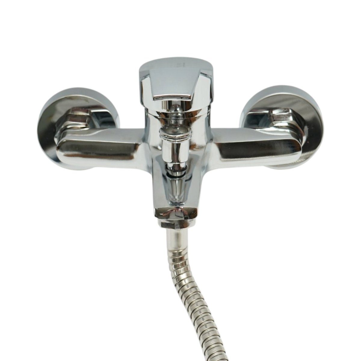 Set baterii baie si bucatarie 3 in 1, baterie cada cu para dus si furtun, baterie lavoar, baterie chiuveta bucatarie, monocomanda, crom lucios, aliaj zinc, furtunuri incluse [3]