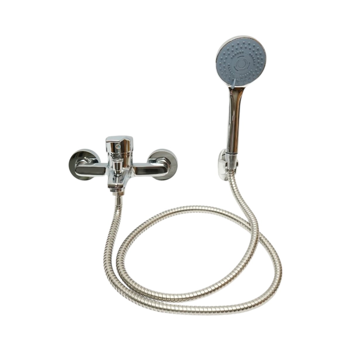 Set baterii baie si bucatarie 3 in 1, baterie cada cu para dus si furtun, baterie lavoar, baterie chiuveta bucatarie, monocomanda, crom lucios, aliaj zinc, furtunuri incluse [4]