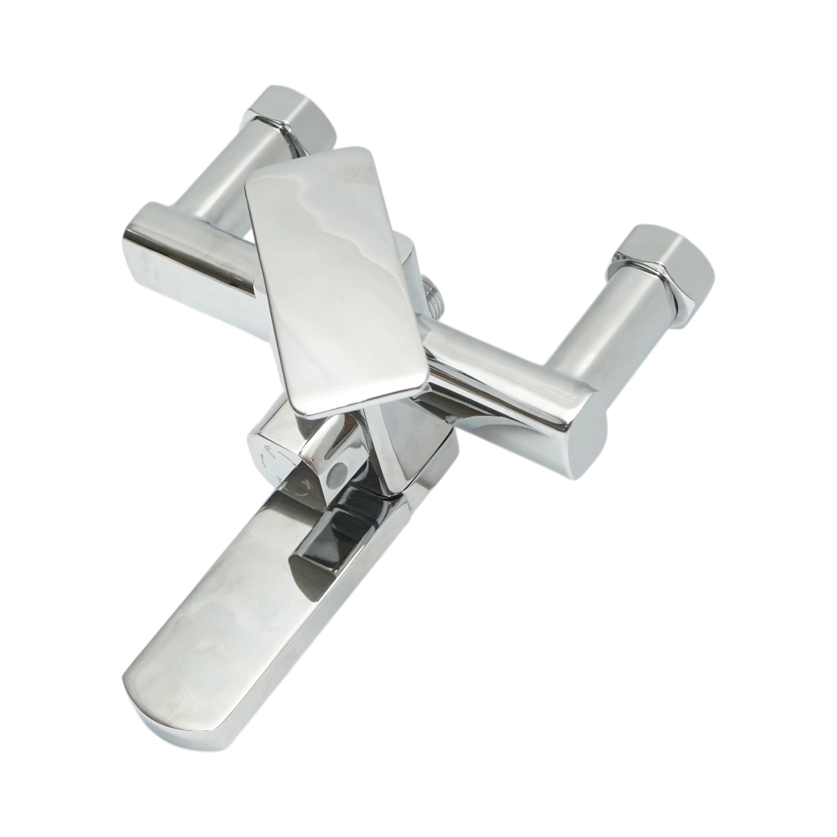 Set dus multifunctional de perete cu dus de mana, pipa cada, dus dreptunghiular, cartus ceramic, crom lucios [5]