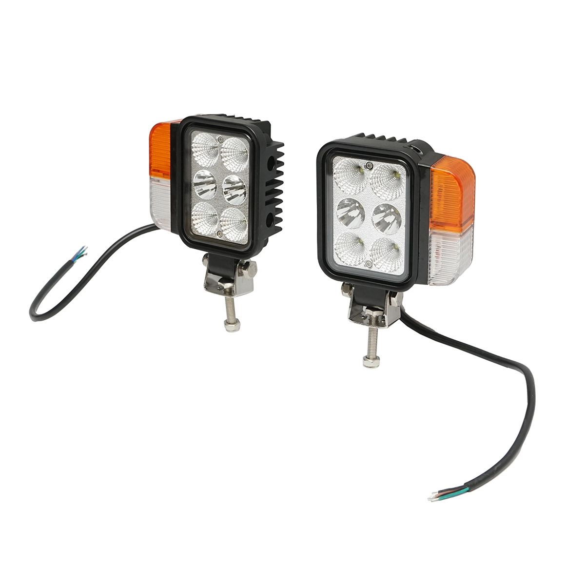 Set faruri universale tractor stanga si dreapta cu LED 10-80V, temperatura culoare 6000K, pozitii 3W LED si semnalizare 3W LED Breckner Germany [1]
