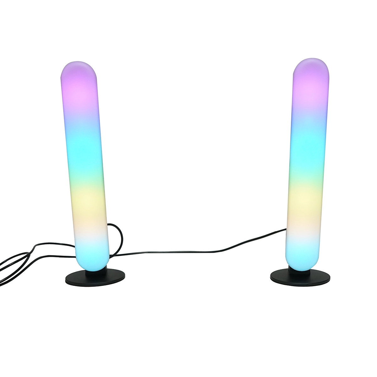 Iluminat interior - Set lampi decorative LED RGB 5W dimabile, control vocal, mod muzica, dinamic, static cu telecomanda, bluetooth, aplicatie Raingel