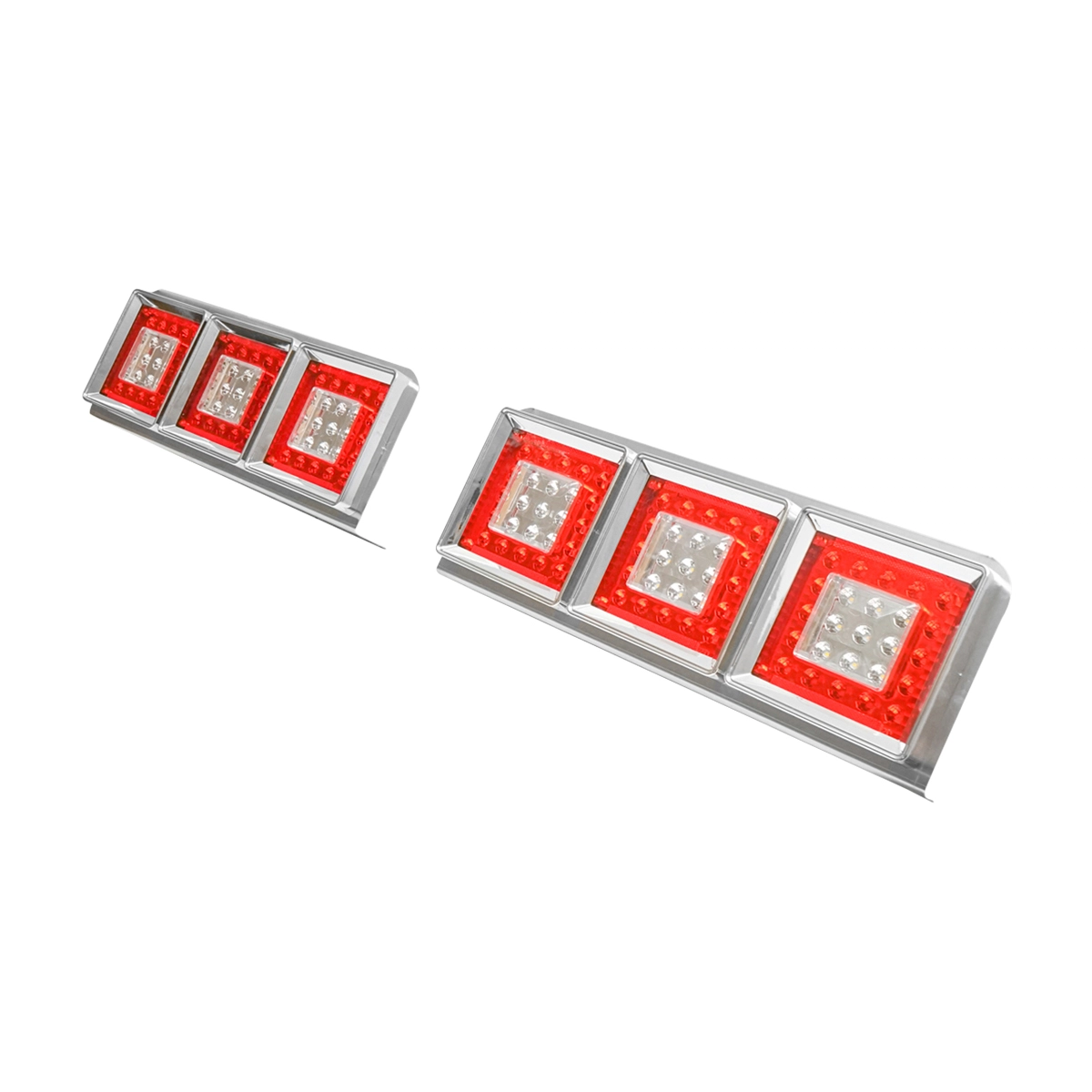 Set lampi spate camion cu LED fara semnalizare 598x220, 12/24V Breckner Germany [2]
