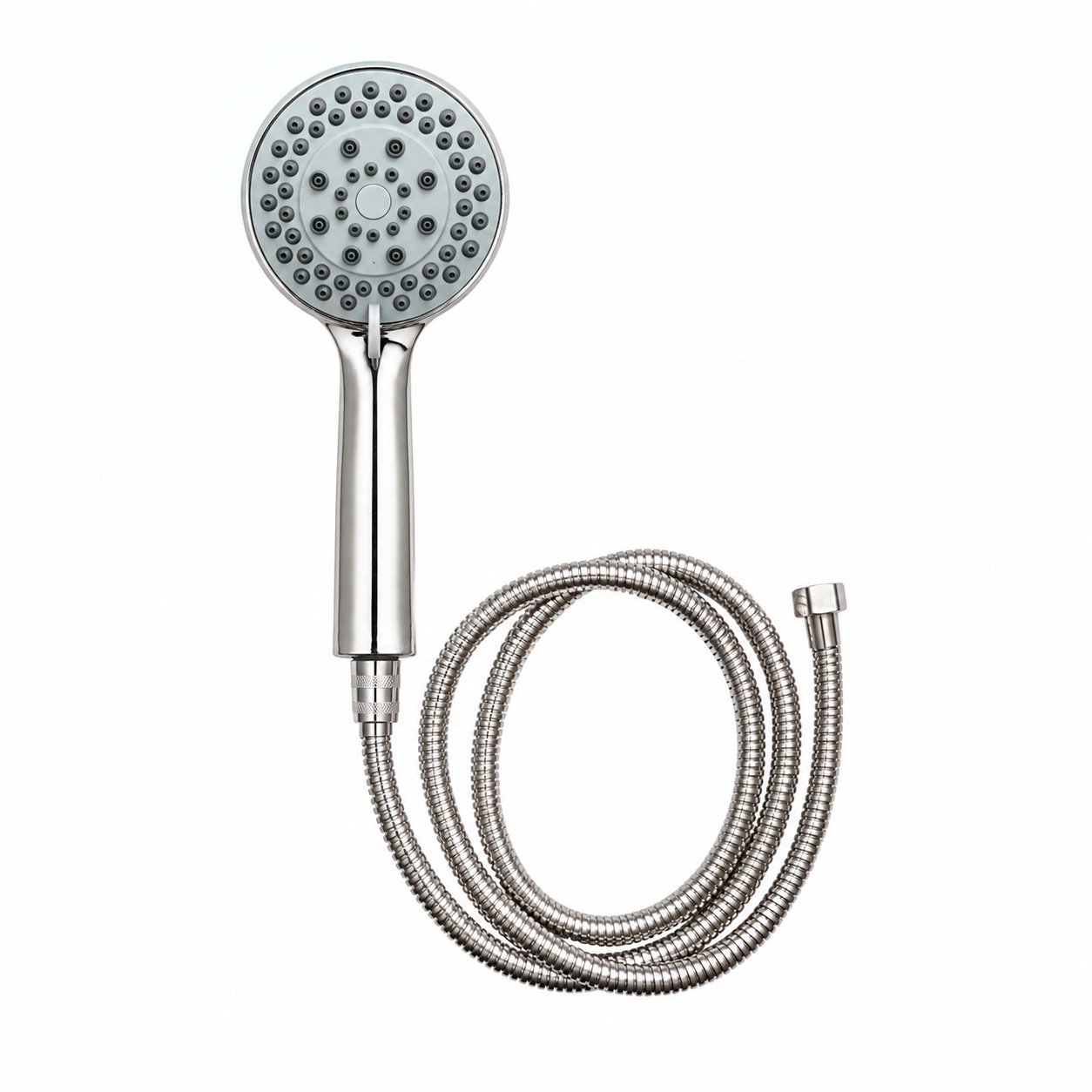 Seturi si accesorii dus - Set para dus cu furtun zincat 1.5m, 5 functii, duze silicon, crom lucios, plastic 105x240mm