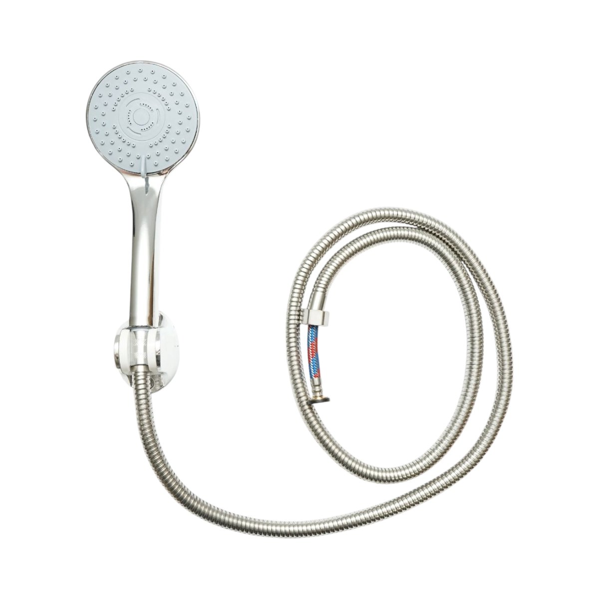 Seturi si accesorii dus - Set para dus cu furtun zincat 1.5m, suport perete, 5 functii, crom lucios, plastic 92x230mm