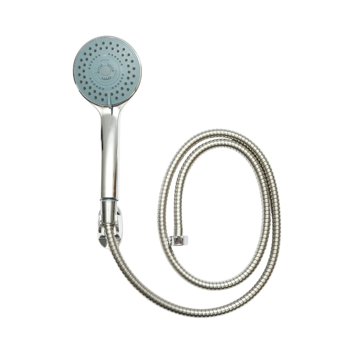 Seturi si accesorii dus - Set para dus cu furtun zincat 1.5m, suport perete, 5 functii, crom lucios, plastic 97x240mm