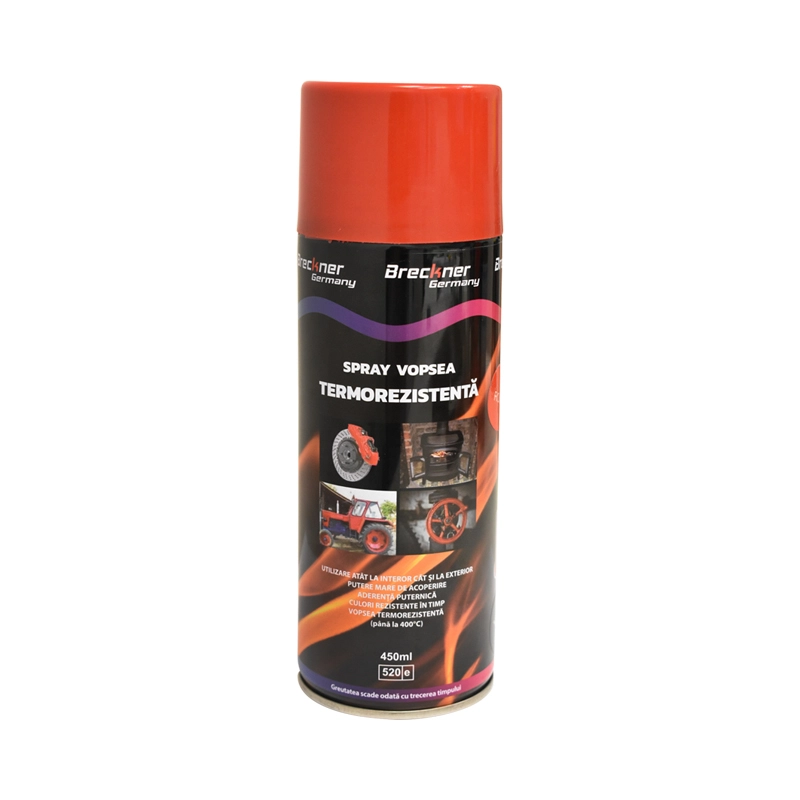 Vopsea spray - Spray vopsea acrilic termorezistent la 400°C 450 ml Breckner Germany