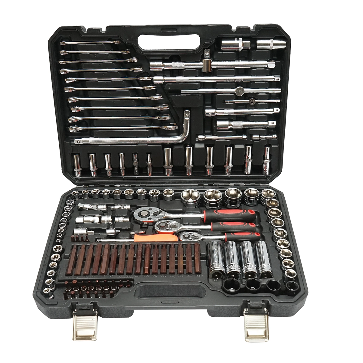 Chei si truse de chei - Trusa chei tubulare, hexagonale, priza adanca, chei fixe, biti, torx, hex, spline 128 piese Breckner Germany