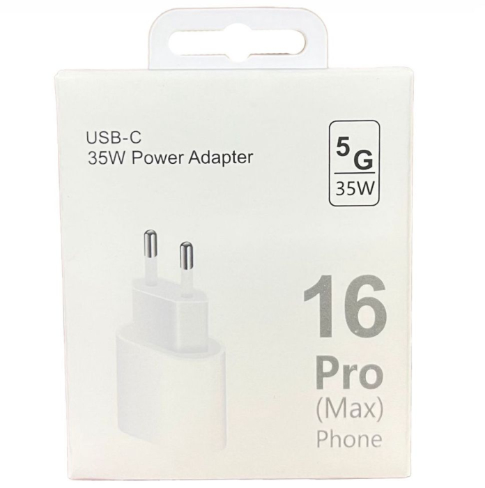 Incarcator Fast Charge compatibil Apple, 35 W, Incarcator Fast Charge USB-C to USB-C, fara cablu, Alb [3]