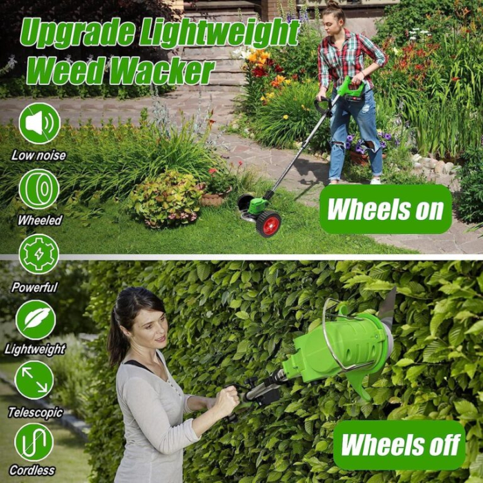 Motocoasa electrica Blitz Power 48V cu 2 acumulatori si roti detasabile [3]