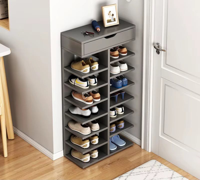 Pantofar cu 7 Etaje, Design Elegant, Gri - Organizare Optima Incaltaminte [2]